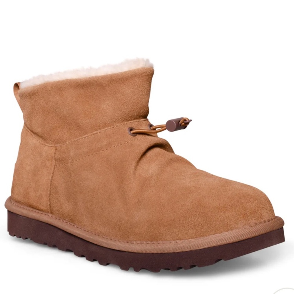 UGG CLASSIC MINI TOGGLER CHESTNUT BOOTS - WOMEN'S size 8